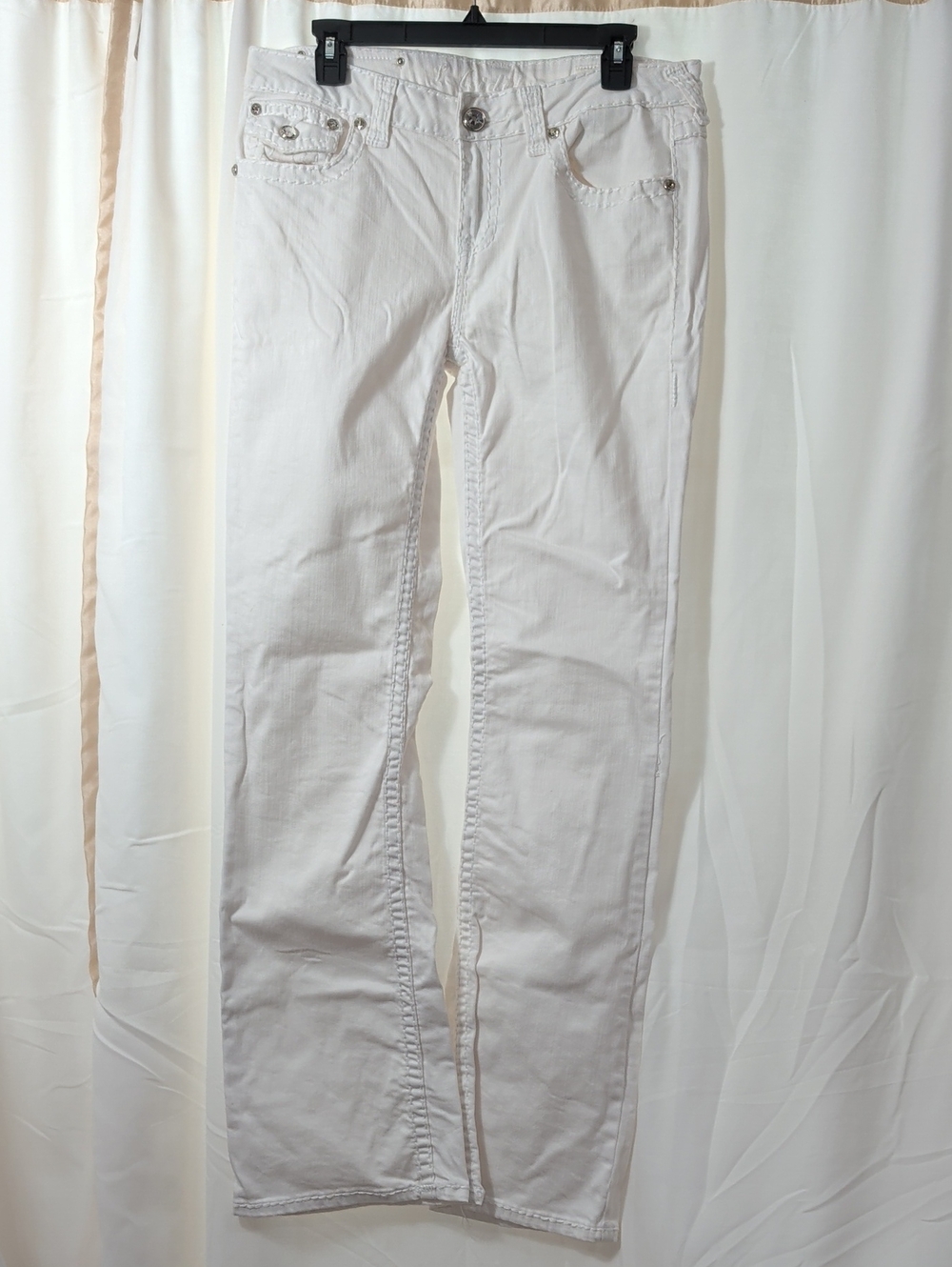 La Idol USA White Embellished Jeans